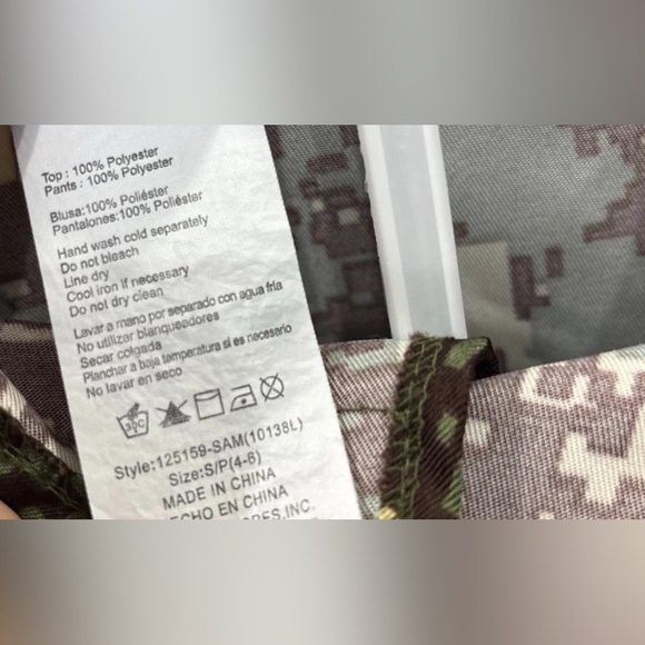 Disguise Kids Soldier Army Camo Halloween Costume Outfit Top Pants Set Sz S(4-6) - Picture 11 of 12